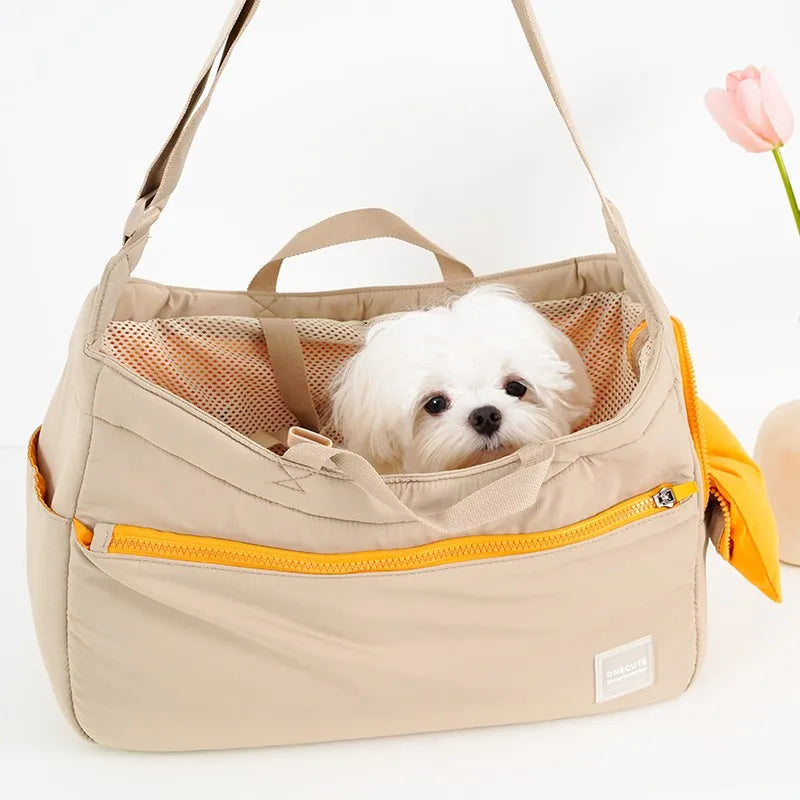 Onecute Pet Carrier Shoulder Bag Travel Bag Business Packages Transport Basket For Small Medium Dogs