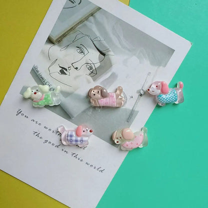 5pcs Cartoon transparent long dog Fridge Magnet Photo Wall message board Bulletin board decoration Magnetic stickers Home Decor