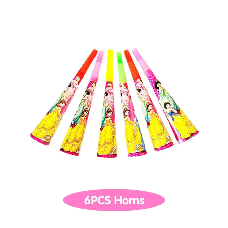 Disney Princess Birthday Decoration Tableware Paper Cups Plates Balloons Tablecloth Backdrop Banner Party Supplies For Baby Kids