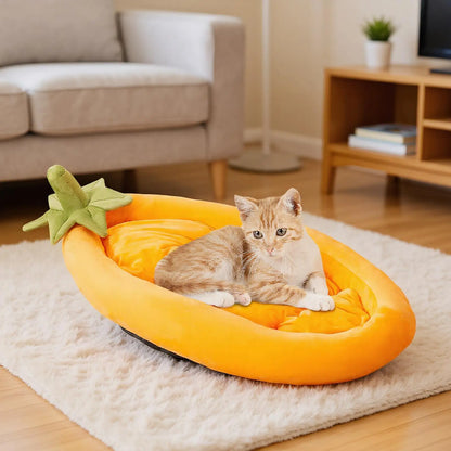 Dog Bed Eggplant Small Pet Bed Non-Slip Washable Warm Pet Nest For Garden Crate Travel Home Camping Outdoor Apartment Kennel