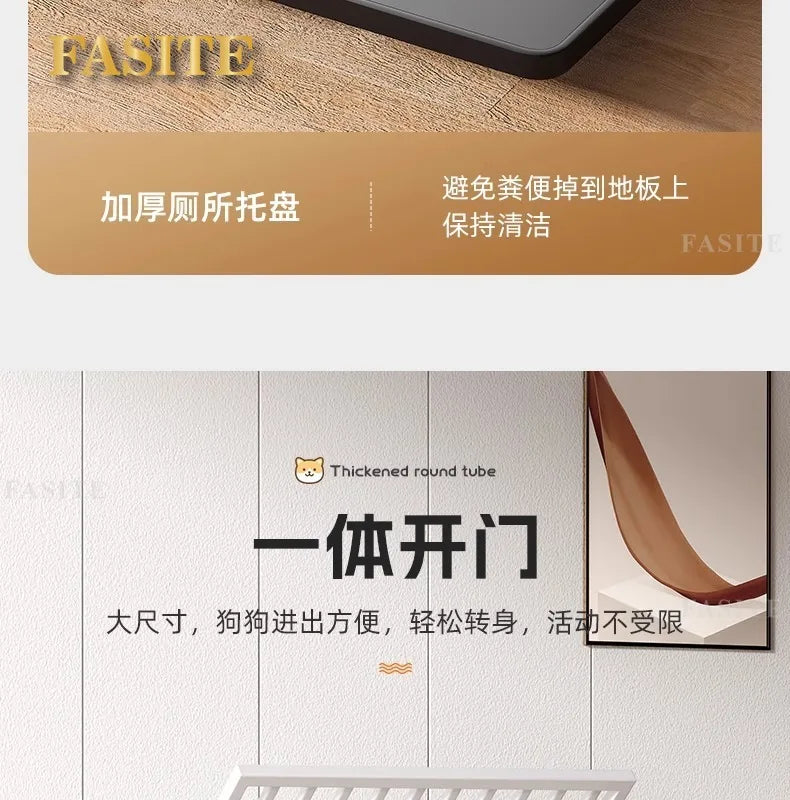 Dog cage Large medium small dog bold indoor separation with toilet Corgi Teddy Golden Retriever Pet Villa