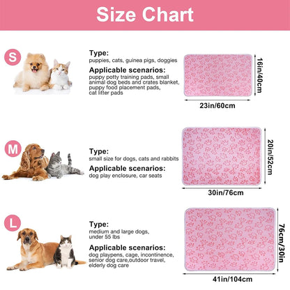 Pink Soft Fluffy Pet Blanket with Paw Print  Warm Comfortable Dog Cat Blanket Mat for Bed or Sofa High Quality Pet Accessories