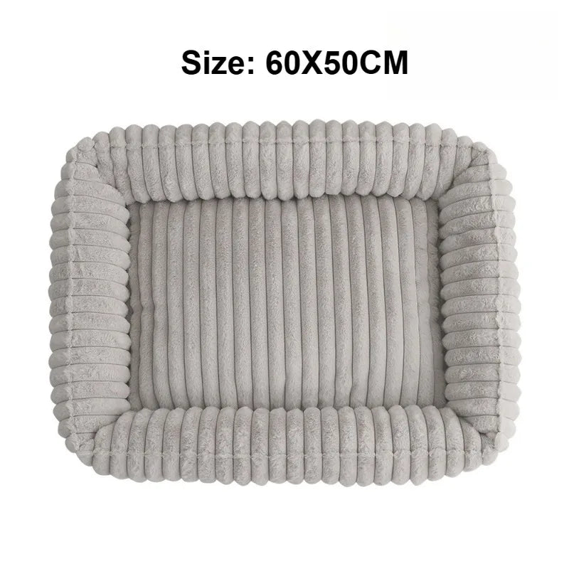 Pet Cat Dog Bed Square Plush Cat Mat Pet Cushion Winter Thickened Orthopedic Pet Mat Soft And Comfortable Cat Bed Pets Supplies
