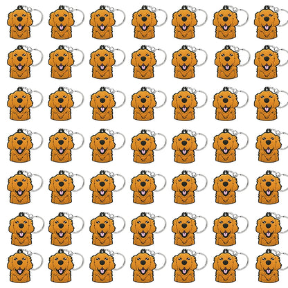 50PCS Cute Animal Keychain knife Ducks Dogs Cats Keyring for Women Men Kids Handbag Cool Car Key Accessories Friends Key Gifts