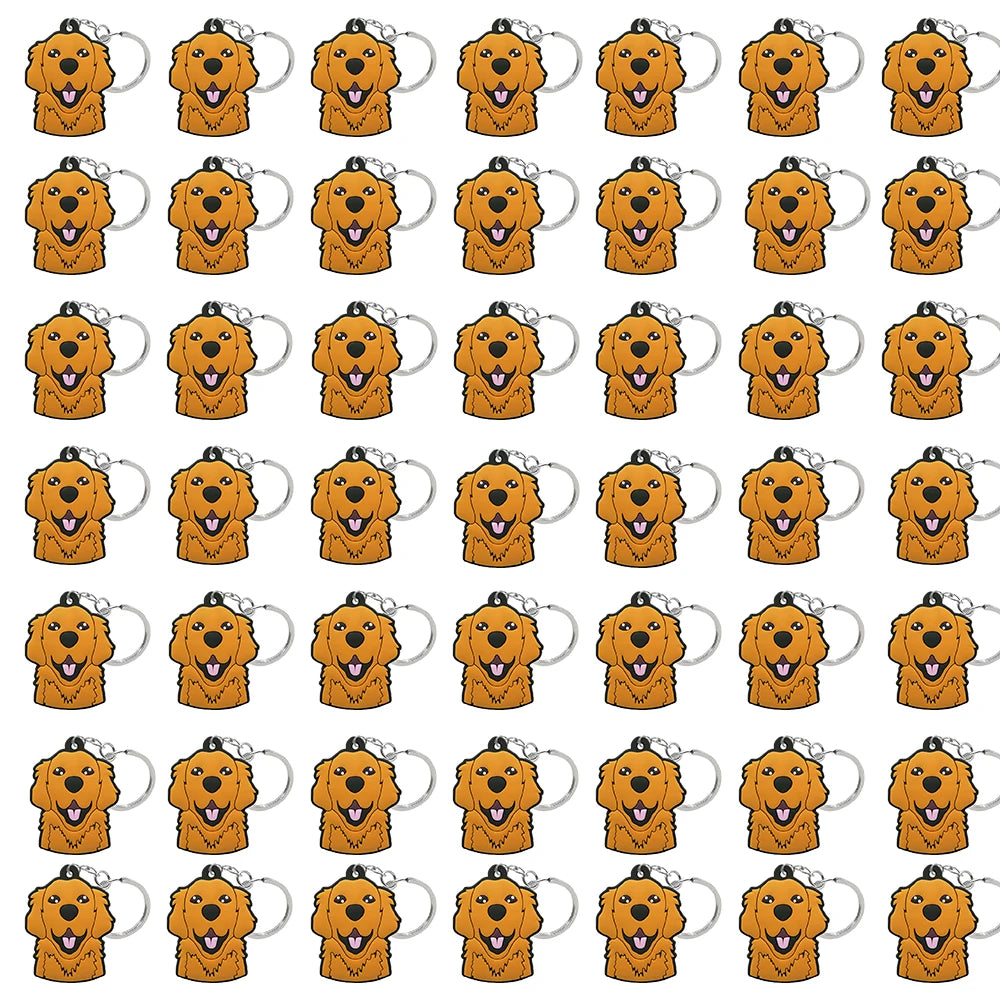 50PCS Cute Animal Keychain knife Ducks Dogs Cats Keyring for Women Men Kids Handbag Cool Car Key Accessories Friends Key Gifts