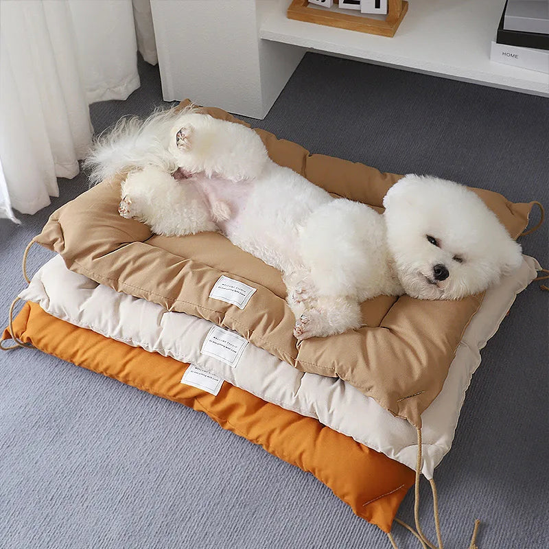 Pet Dog Cat Square Thickened Warm Bed Mat Winter Puppy Anti-slip Comfortable Cleanable Cushions Kennels Accessories For Marci