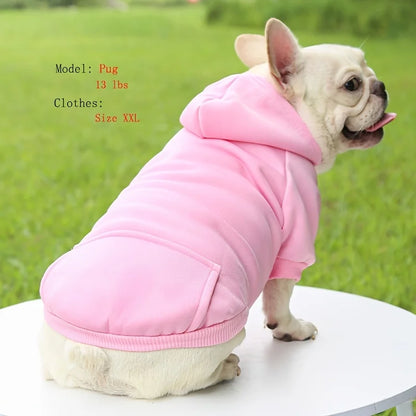 Dog Hoodie with Pockets - Warm Fleece Sweater for Small Dogs Like Chihuahuas (Cozy Coat, Machine Washable, Outdoor & Indoor Use)