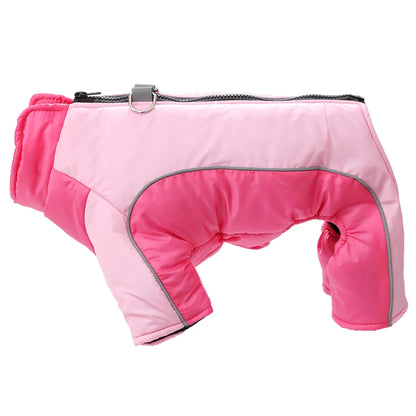 the WARMSTRIDE REFLECTIVE DOG JUMPSUIT - Windproof Dog Clothes, Winter Warm Puppy Jumpsuit, Reflective Pet Costume for Small/Medium Dogs/Cats, Chihuahua, Schnauzer Outfits