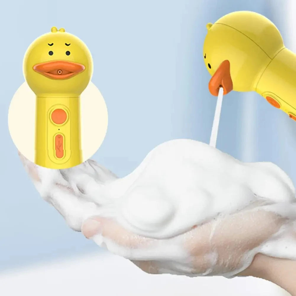 Yellow Duck Electric Foam Machine ,Handhold Automatic Soap Dispenser Foam Machine Launcher For Cat & Dog Bathing Pet Accessories