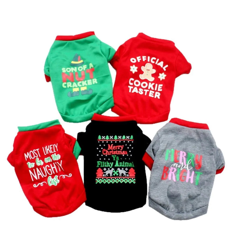 Factory direct sales of dog clothes, Christmas clothing, t-shirts, teddy bears, Pomeranians, holiday parties, pets