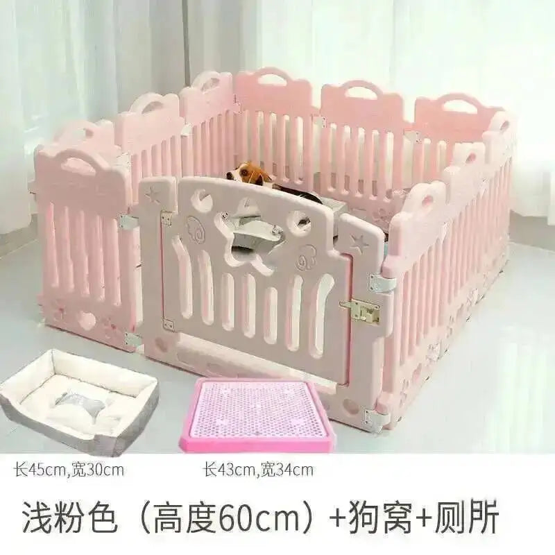 the DOGGY PLAYPEN - Fence Safety Modern Houses, Dog Plastic Home, Pet Cat/Dog Kennel, Small Dogs Indoor Isolation with Toilet Dog Cage, Pet Supplies