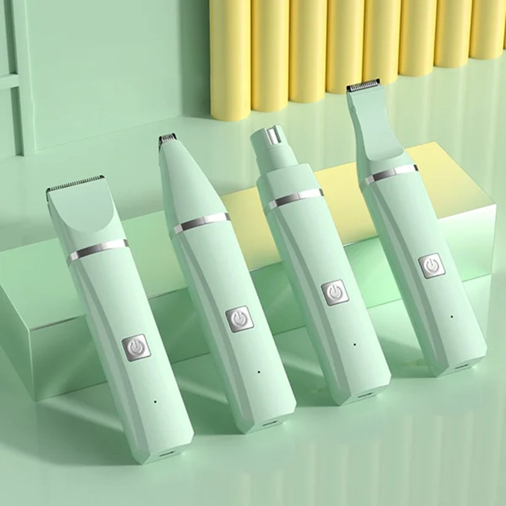 Professional 4-in-1 Electric Pet Grooming Tool Set Dog Hair Clippers USB Rechargeable Pets Haircut Trimmer Shaver Cats Supplies