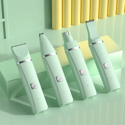 Professional 4-in-1 Electric Pet Grooming Tool Set Dog Hair Clippers USB Rechargeable Pets Haircut Trimmer Shaver Cats Supplies