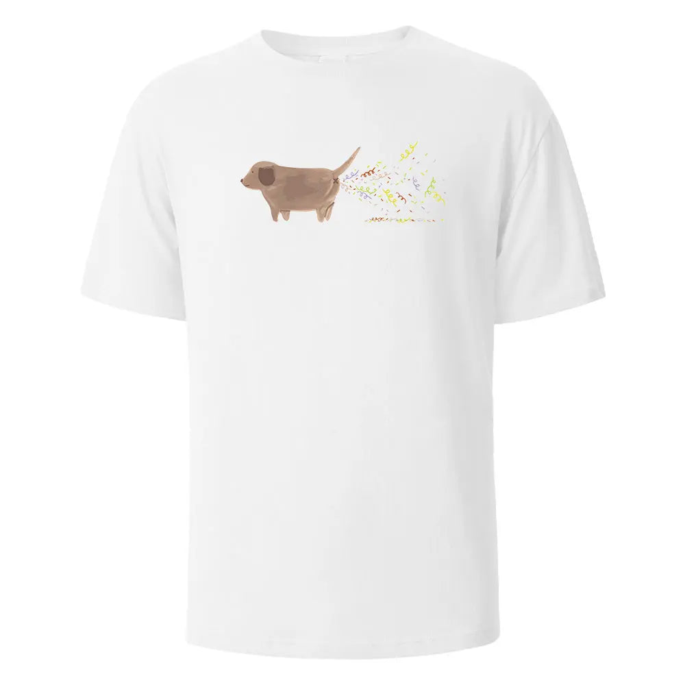 the BIRTHDAY DOG FART - Birthday Dog Print T-Shirt, 100% Cotton Summer Tees for Men/Women, Oversize Casual Tops