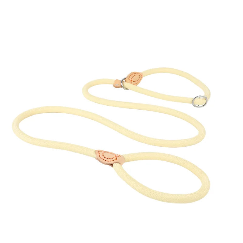 the TRAINMASTER BRAIDED LEAD - 1.5M/1.8M Dog Leash Slip Rope, Lead Leash Heavy Duty Braided Rope, Adjustable Loop Collar Training Leashes for Medium/Large Dogs