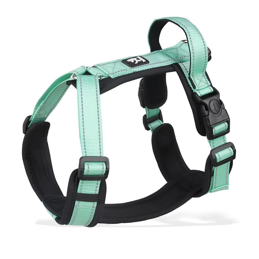 Anti-Escape Dog Harness with Handle Reflective Nylon Dog Harness Vest for Small Medium Dogs French Bulldog Walking Pet Supplies