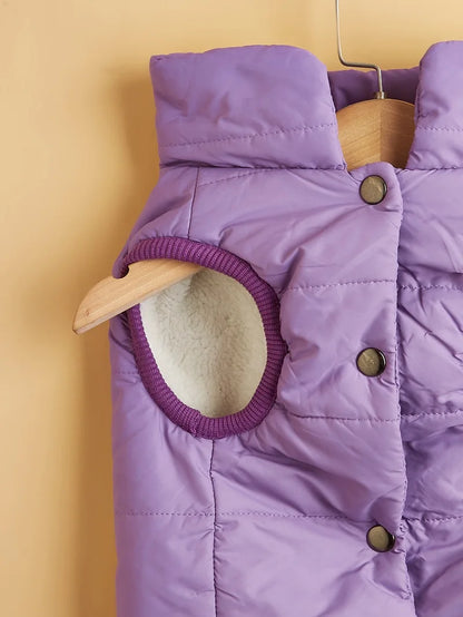 Winter Pet Dog Coat Winter Warmth Clothes Winter Dog Vest With Integrated Keep Warm Fleece Back Zipper For Small Medium Dog