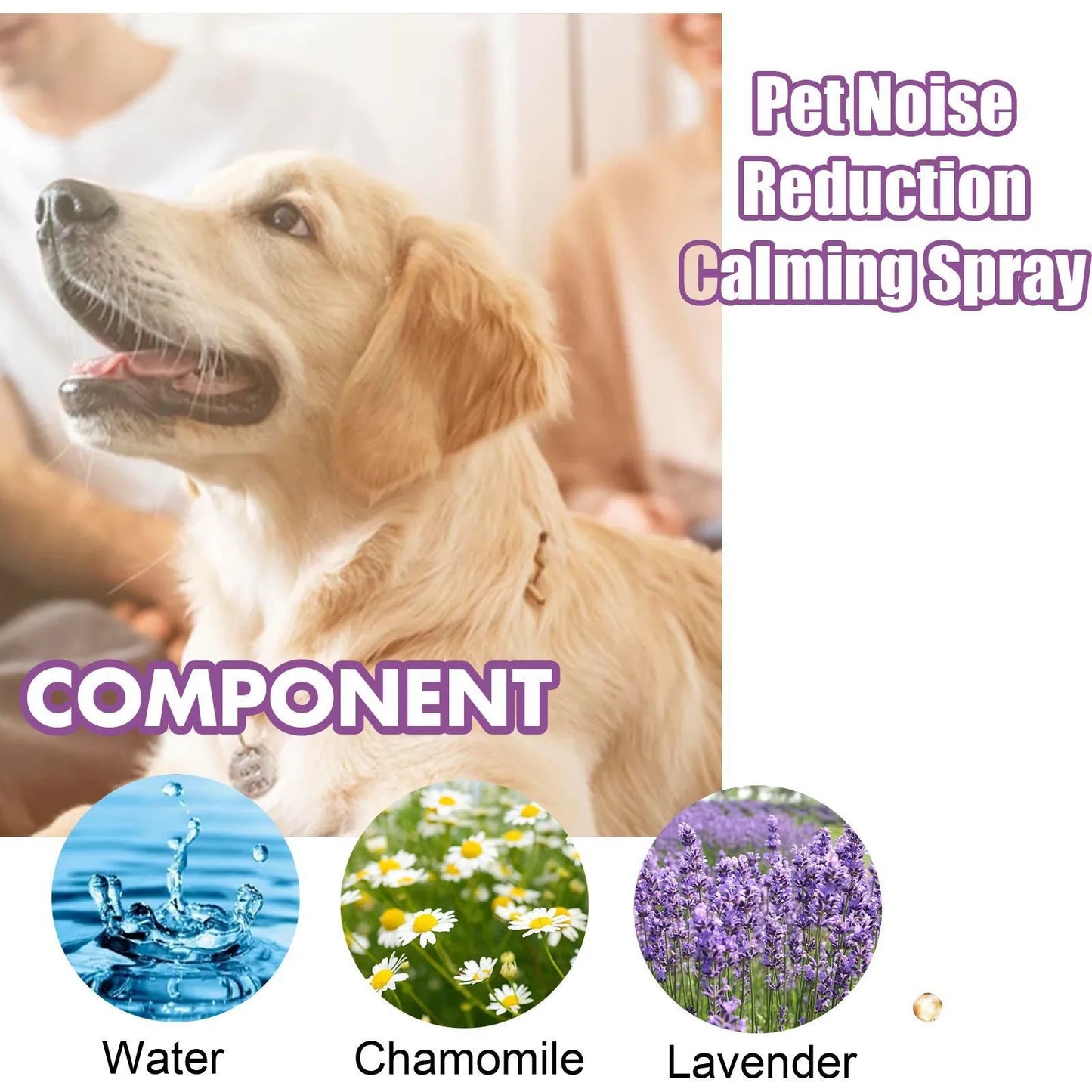 the CALMING SPRAY - 50ml Pet Relaxants, Dog Noise Reduction, Calming Spray for Barking Restless, End the Dog's Negative Behavior, Pet Health Supplies