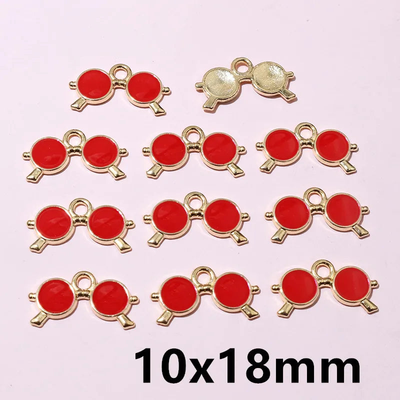 20pcs 12x13mm Enamel Bone Charms Pendant Small Cute DIY Jewelry Making Accessories for Bracelet Earrings Keychains