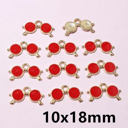 20pcs 12x13mm Enamel Bone Charms Pendant Small Cute DIY Jewelry Making Accessories for Bracelet Earrings Keychains