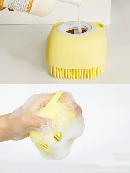 the PAWSMOOTH BATH GROOMER - Pet Bath Massage Gloves, Soft Safety Silicone for Puppy/Dog/Cat Grooming Bathroom Tools, Mascotas Accessories