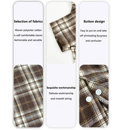 Summer Pet Shirt British Style Plaid Dog Vest Clothes For Small Dogs Chihuahua Cotton Puppy Shirts