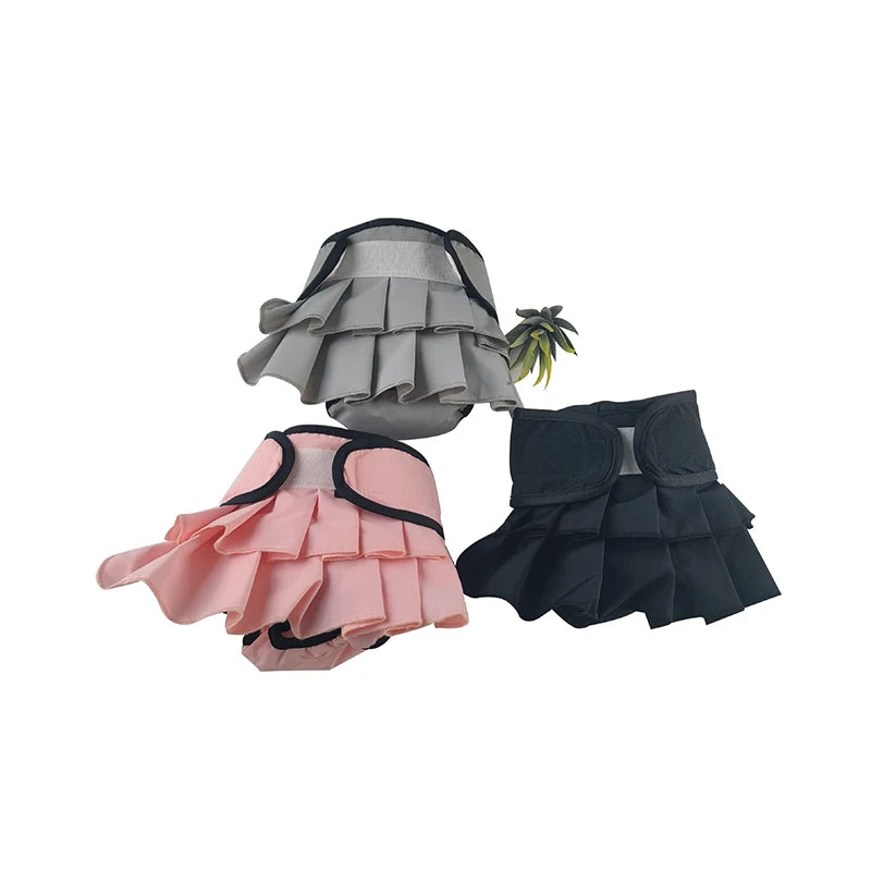Female Dog Skirt Edge Physiological Pants Washable And Reusable Anti-Harassment Pet Dog Diaper Pants
