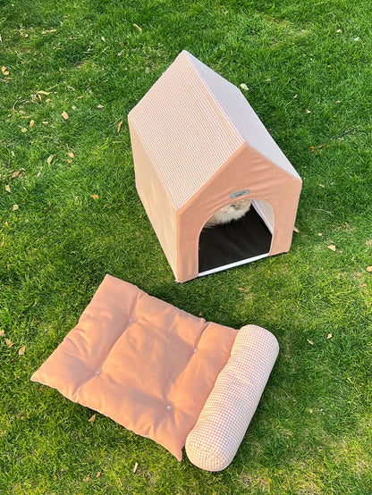Pet Luxury Princess Deluxe House for Teddy Bear Schnauzer Dogs Cats Puppy Kitten Indoor Fluffy Warm Cozy Kennel Pet House Tent