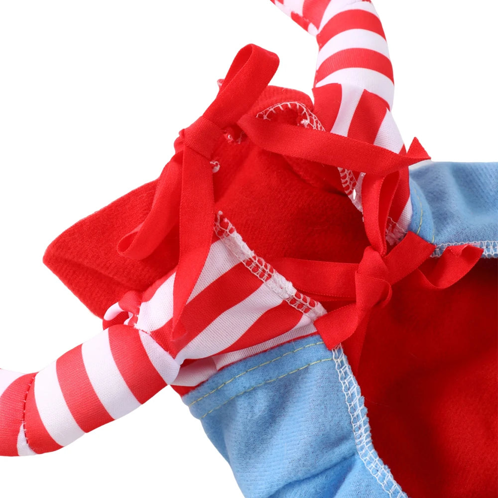 the CHUCKIE - Funny Large Dog Halloween Costume for Small Dogs/Cats, Adjustable Pet Cosplay Clothes, Cute Puppy Festival Gifts, Labrador Outfits