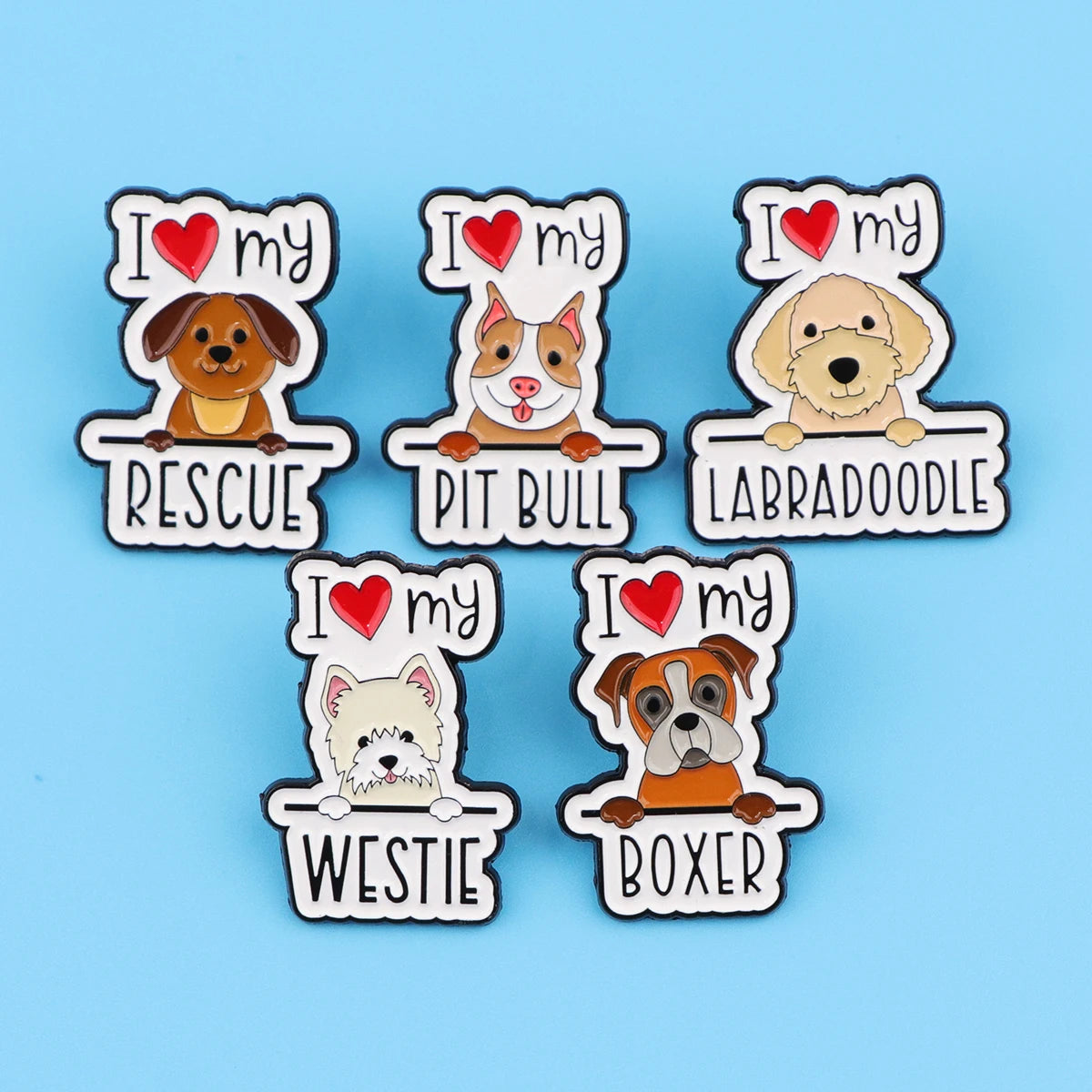 Cute Dogs Enamel Pin Cartoon Brooch Pines Lapel Pins Badge on Backpack Clothing Accessories Animal Jewelry Pet Lover Gifts