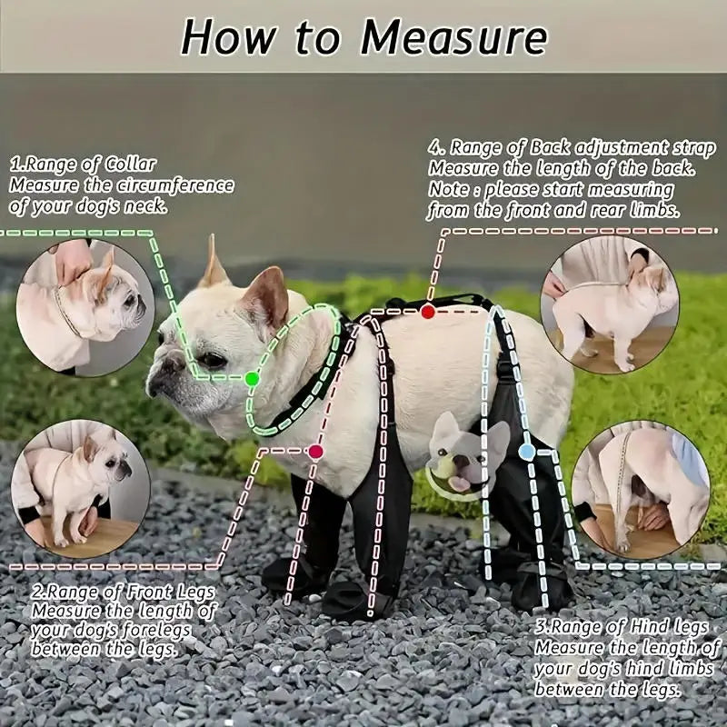 the RAINCOAT LEGGINGS - Dog Shoes, Waterproof Adjustable Dog Shoes, Anti-Slip Dog Boots, Outdoor Protective Accessories for Small and Medium Size Dogs