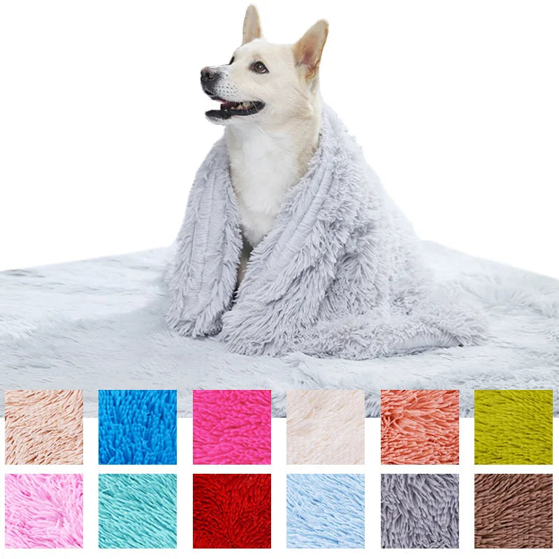 Plush Dog Blanket Winter Warm Pet Sheet Cat Dog Sofa Cushion Pet Mattress Household Carpet Comfortable Dog Sleeping Blanket