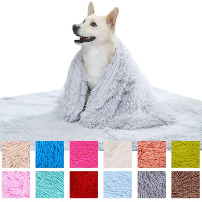 Plush Dog Blanket Winter Warm Pet Sheet Cat Dog Sofa Cushion Pet Mattress Household Carpet Comfortable Dog Sleeping Blanket