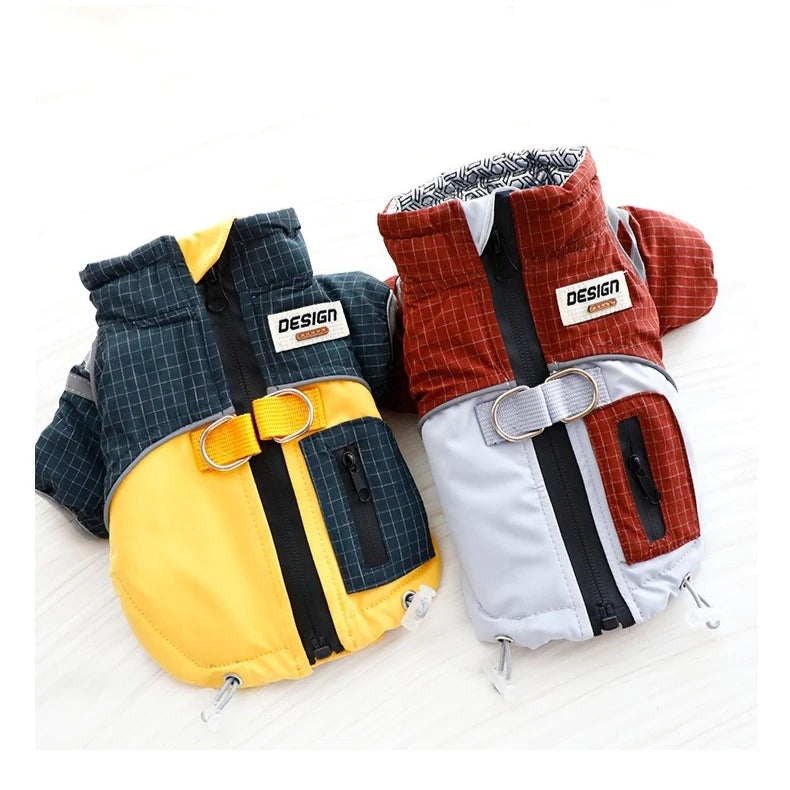 2025 Dog Clothes Winter Thick Functional Travel 3-Proof Down Jacket for Small Dog Cold-Resistant Outdoor Windproof Pet Outfit