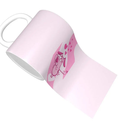 Personalized C-Courage The Cowardly Dog Coffee Mug DIY Ceramic Milk Tea Mug Cup