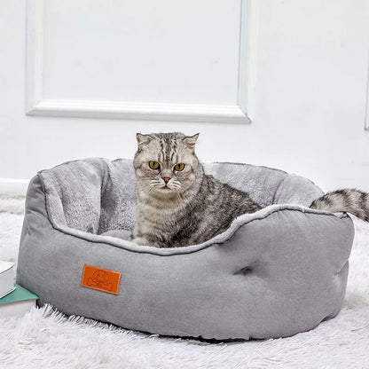 Pet cat bed winter warm plush hugging pet sofa dog bed non-slip removable and washable dog bed cat be