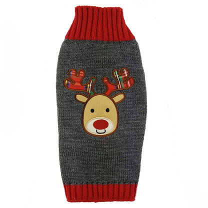 the PAW-LIDAY SWEATER - Christmas Warm Clothes for Dogs, Small/Medium/Large Dog Winter Sweater, Pet Clothing Knitted Coat, Cartoon Striped Big Dog Clothes