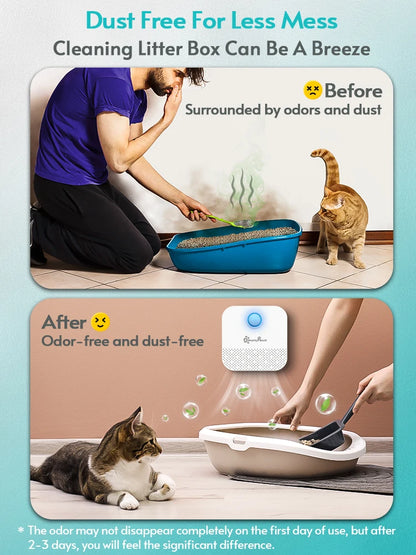 the PURIFIER - Downy Paws 4000mAh Smart Cat/Dog Odor Purifier, Cat Litter Box Deodorizer, Pet Toilet Air Purifier, Dog/Cat Litter Deodorant