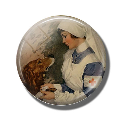 Yellow Brown Dachshund 30MM Fridge Magnet Handmade Weiner Dog Glass DomeRefrigerator Magnets Sticker Cute Animals Kitchen Decor