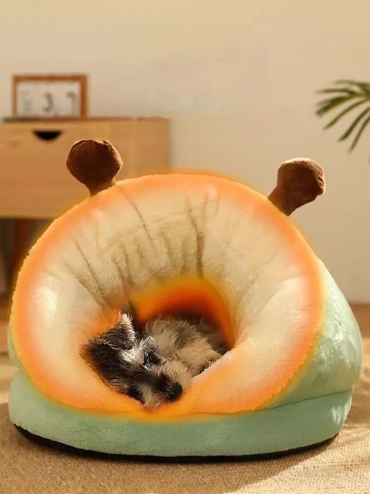 Winter Warm Small Dog Kennel Bed Breathable Dog House Cute Slippers Shaped Dog Bed Cat Sleep Bag Foldable Washable Pet House