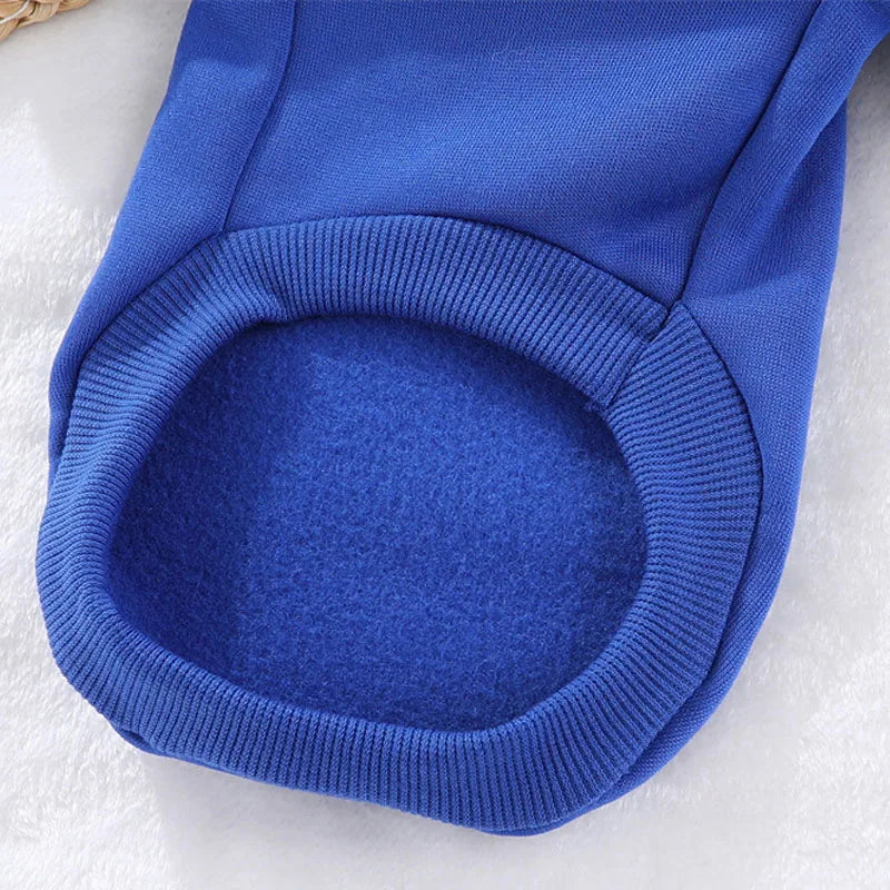 Dog Hoodies Clothes Winter Solid Pet Clothing Sweater For Small Dogs York Puppy Hoodies Costume Black Blue Red Pet Sweatshirt XL