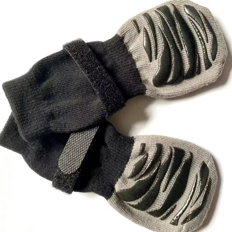 the COZYTRAIL DOG SOCKS - Dog Socks/Foot Cover, Outdoor Warm Claws Non-Slip Shoes, Extra-Thick Grip with Hook-and-Loop Fastener, Pet Foot Protection Supplies