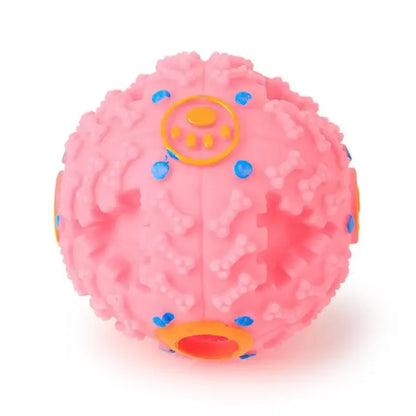 1PC Black/Blue/Pink Molars Bite Sound Toy Leaky Food Ball Dog Suitable for Large, Medium and Small Dogs Educational Toy Ball