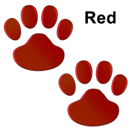 1/2/4Pairs 3D Stickers Paw Animal Dog Cat Cool Design Bear Foot Prints Footprint Decal Car Stickers for Auto Motorcycle