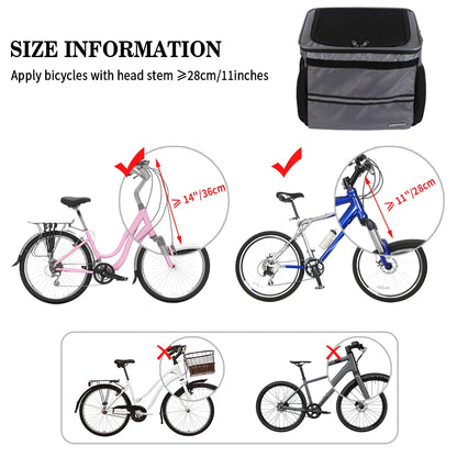 Dog Bike Basket, Small Medium Pets Dog Basket for with Breathable Mesh, Removable Bicycle Basket Front Handlebar Bicycle Basket