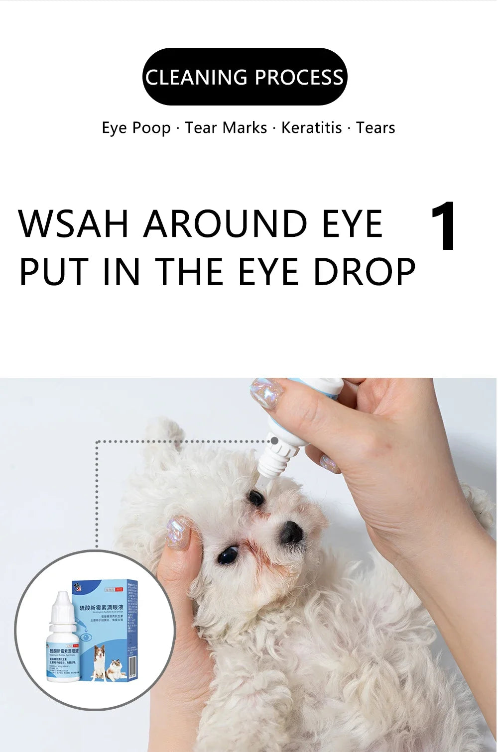 Pet Facial Cleaning Comb Removes Tear Stains Eye-poop Comb Dog Hair Repair Scissors Cat Hair Comb Pet Clean Supplies Accessories