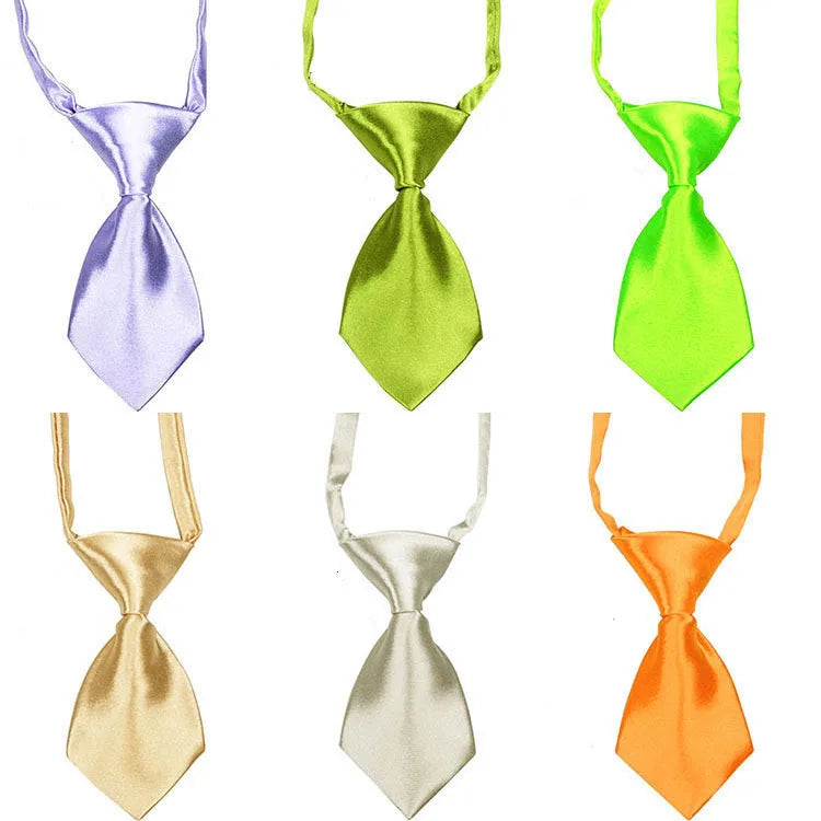 10pcs/Lot Pet Cat Dog Solid Color Multicolor Tie Fashion Grooming Dog Accessories Adjustable Puppy Tie Pet Bowtie Supplies