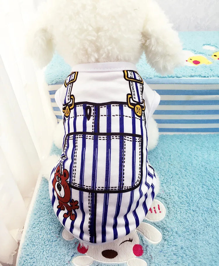 Pet Dog Clothes Cartoon Clothing Puppy Dogs Soft Vests Summer Shirt Casual T-Shirt for Small Pet Supplies