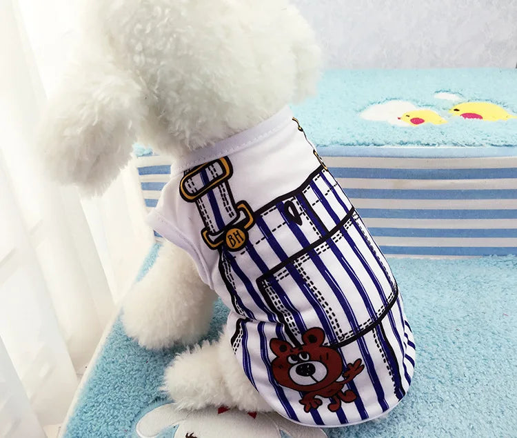 Pet Dog Clothes Cartoon Clothing Puppy Dogs Soft Vests Summer Shirt Casual T-Shirt for Small Pet Supplies