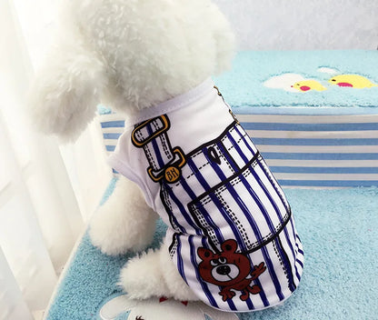 Pet Dog Clothes Cartoon Clothing Puppy Dogs Soft Vests Summer Shirt Casual T-Shirt for Small Pet Supplies